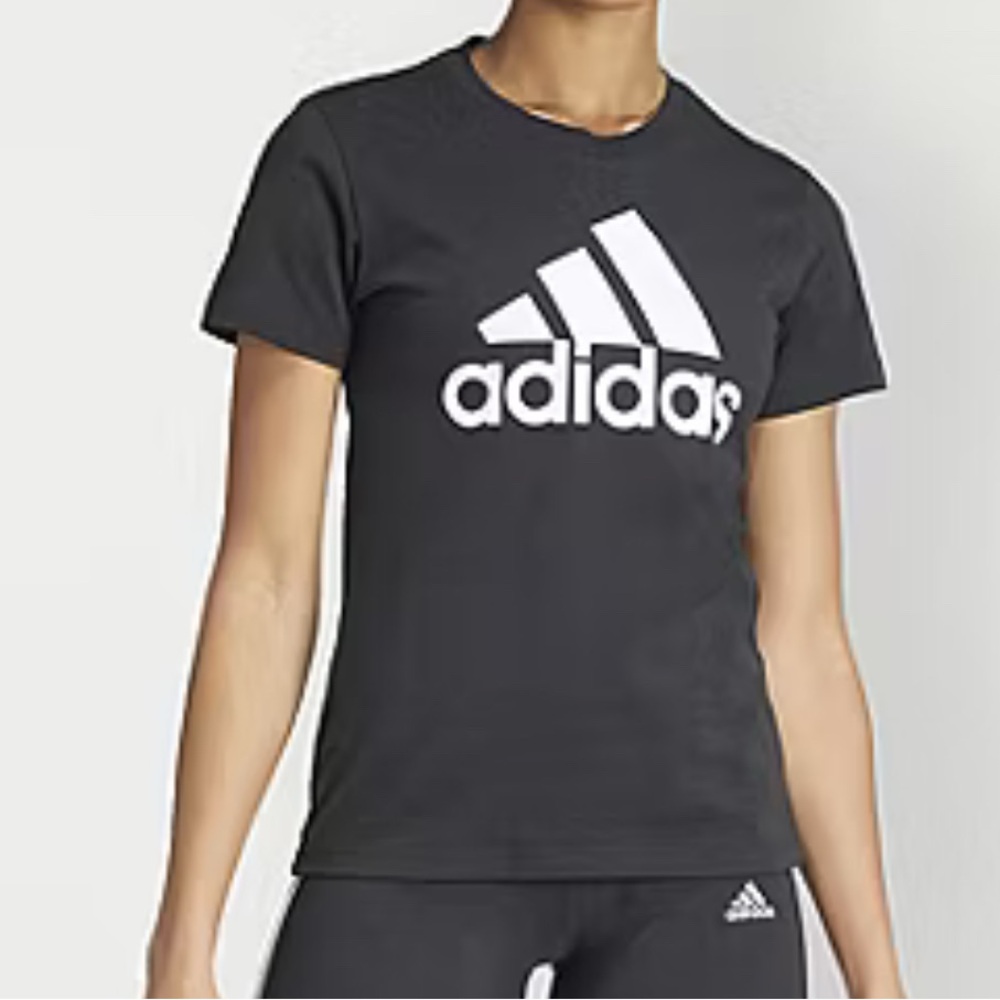 Adidas Black and White Logo Tee